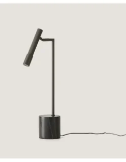 Lámpara de mesa Ycro - Aromas - Lámpara de lectura de diseño moderno con base de mármol negro