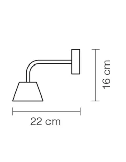 Lámpara de pared Absidiola - Luxcambra - Pantalla cónica de cerámica