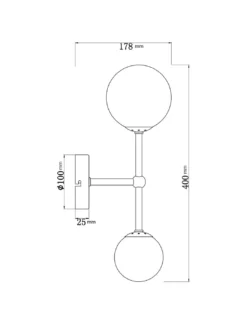 Lámpara de pared Cosmica – AJP – Lámpara tipo bola decorativa de latón