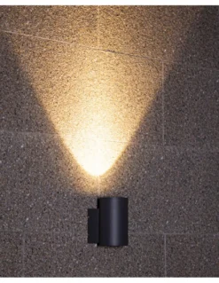 Lámpara de pared de exterior Fox - Iberlamp - Iluminación unidireccional, acabado antracita