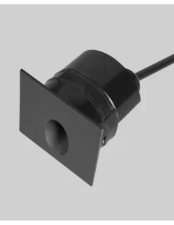 Lámpara de pared de exterior Icon – FORLIGHT – Empotrable de aluminio negro cuadrado, LED 3000K 228 lm, Medidas: 8 cm