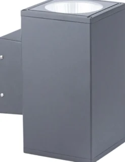 Lámpara de pared de exterior Tower - Iberlamp - Aplique antracita con doble iluminación