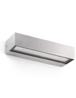 Lámpara de pared de exterior Toluca – Faro – Aplique LED 3000K, Aluminio satinado, 22 cm
