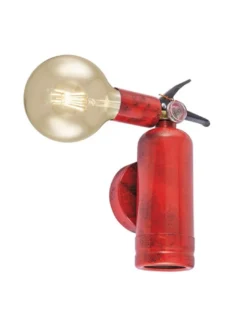 Lámpara de pared Dylan - AJP - Lámpara estilo industrial vintage, rojo envejecido