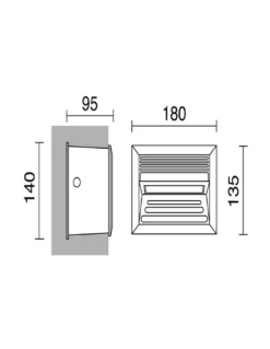 Lámpara de pared empotrable Dali - Novolux Lighting