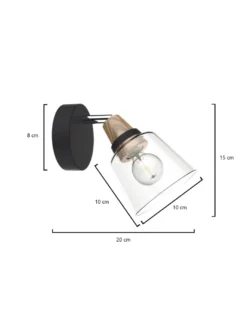 Lámpara de pared Indigo – AJP – Pantalla orientable de cristal