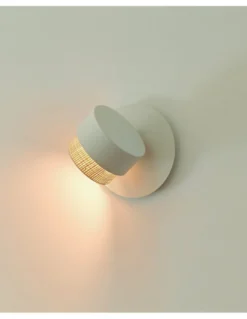 Lámpara de pared Kan XL – Luxcambra – Lámpara orientable, pantalla de rafia