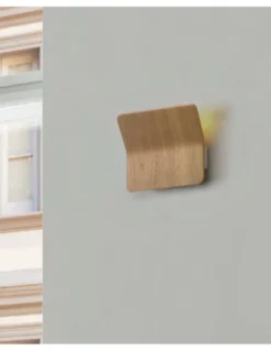 Lámpara de pared Kito – Luxcambra – Pantalla de madera de roble, Lámpara LED