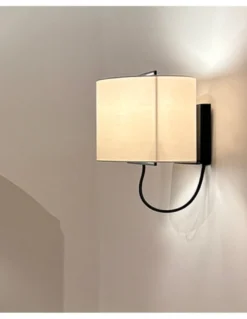 Lámpara de pared Lewit - Luxcambra - diseño moderno, pantalla textil