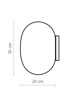 Lámpara de pared Moon – Luxcambra – Pantalla de cristal, estructura dorada