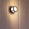 Lámpara de pared One - FORLIGHT - Aplique de exterior LED, formato circular, negro