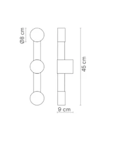 Lámpara de pared Rigoberta Indirect Duo – Robin – Diseño lineal minimalista, LED 3000K 1840 lm
