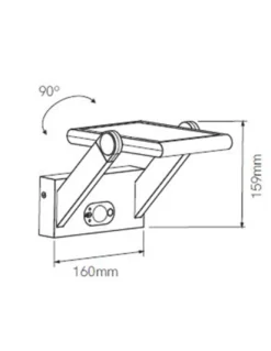 Lámpara de pared solar Proa – Beneito & Faure – Lámpara LED 4000K, IP54