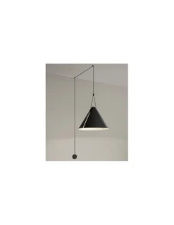 Lámpara de pared Super Attic - LedsC4 - Aplique colgante negro con cable de 5 metros