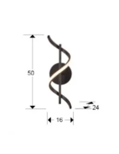 Lámpara de pared/techo Boa - Schuller - Diseño minimalista negro