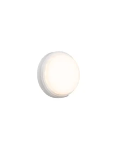 Lámpara de pared/techo de exterior Tom – Faro – Diseño redondo en blanco o gris, 2 tamaños