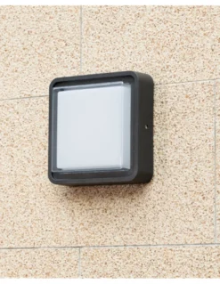 Lámpara de pared/techo de exterior Pilot - Iberlamp - Diseño cuadrado antracita