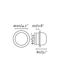 Lámpara de pared/techo May - Faro - Lámpara apta para baño, diseño minimalista