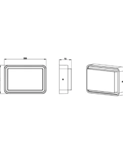 Lámpara de pared/techo Pilot - Iberlamp - Lámpara de exterior, diseño rectangular antracita