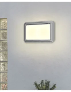 Lámpara de pared/techo Pilot - Iberlamp - Lámpara de exterior, diseño rectangular antracita