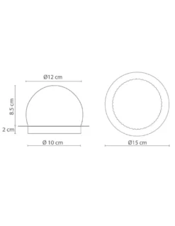 Lámpara de pared/techo Roi Disc – Robin – Disco en dos acabados, Pantalla de cristal, Ø 15 cm