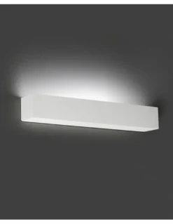 Lámpara de pared Tera – Faro – Aplique de yeso blanco, LED 2700K