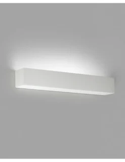 Lámpara de pared Tera – Faro – Aplique de yeso blanco, LED 2700K