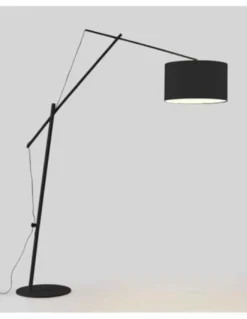 Lámpara de pie Ario – Aromas – Lámpara de pie de lectura, Negra, 210 cm