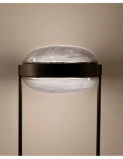 Lámpara de pie Beaded F - B.lux - Doble difusor de vidrio soplado con luz directa e indirecta