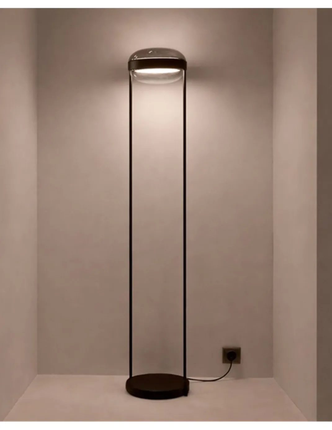 Lámpara de pie Beaded F - B.lux - Doble difusor de vidrio soplado con luz directa e indirecta