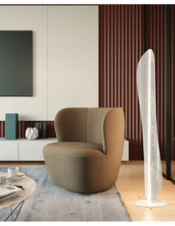 Lámpara de pie Bianca – Mantra – Pie de salón decorativo blanco, LED 3000K