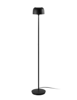 Lámpara de pie Bol – Bover – Aluminio negro, LED 1200 lm 2700K, Altura: 130 cm