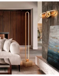 Lámpara de pie Colette – Schuller – Lámpara moderna LED en oro rosa