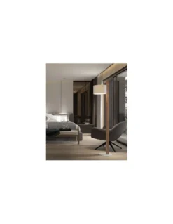 Lámpara de pie Compact - Novolux Lighting. Exo - Lámpara nórdica decorativa, pantalla de tela