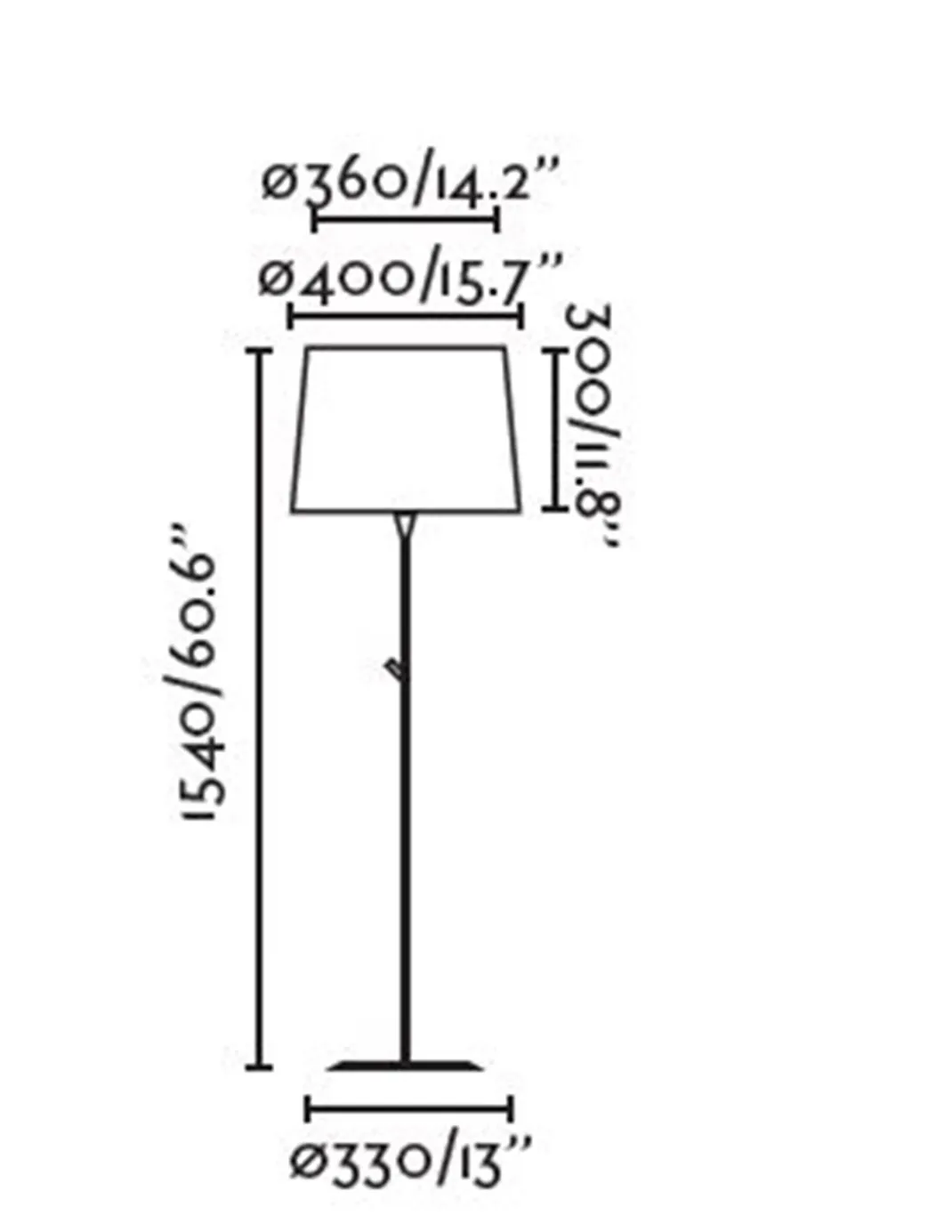 Lámpara de pie Conga - Faro – Diseño moderno con interruptor en la estructura