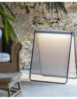 Lámpara de pie de exterior Cadaques – Faro – Pantalla textil, LED 2700K, 81 cm