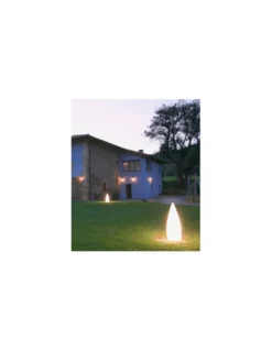 Lámpara de pie de exterior Kanpazar - B.lux - Lámpara decorativa blanca, altura: 80cm/150 cm