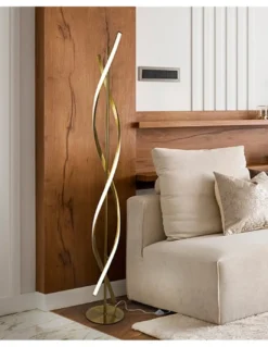 Lámpara de pie Dido – Schuller – Lámpara decorativa LED, acabado dorado brillante