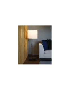 Lámpara de pie Drum - Faro - Pantalla de tela en negro o beige