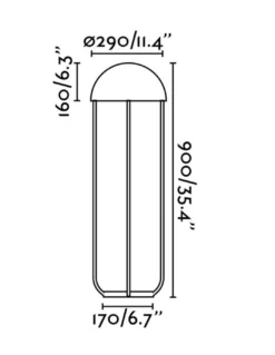 Lámpara de pie Jellyfish - Faro - Lámpara moderna negra, LED