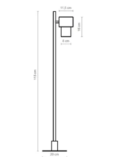 Lámpara de pie Kan – Luxcambra – Pantalla táctil orientable