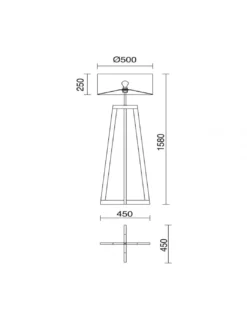 Lámpara de pie Kara - Exo - Novolux Lighting - Lámpara nórdica con base de madera y pantalla de tela