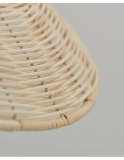 Lámpara de pie Kasteli - IDP Lampshades - Lámpara arco de mimbre natural