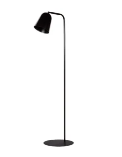 Lámpara de pie Lula – Luxcambra – Pantalla orientable ideal para lectura, acabado negro texturado, altura: 145 cm