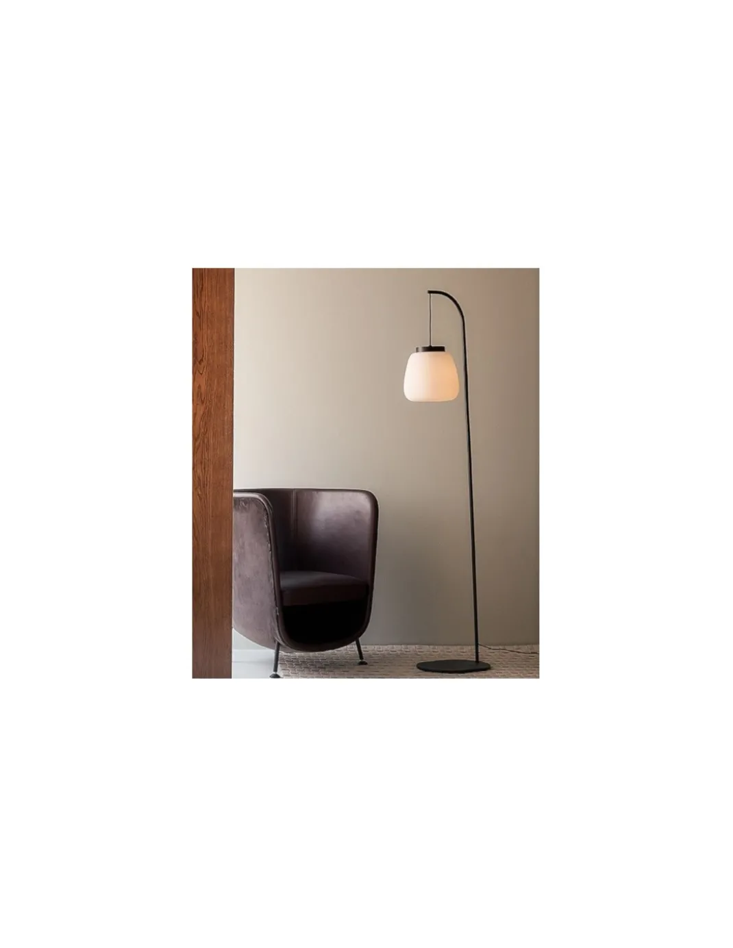 Lámpara de pie Misko - B.lux - Diseño japonés, pantalla de vidrio
