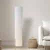 Lámpara de pie Naos - ACB - Lámpara minimalista con pantalla textil blanca