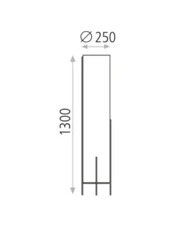 Lámpara de pie Naos - ACB - Lámpara minimalista con pantalla textil blanca