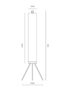 Lámpara de pie Nooi – Aromas – Pie de salón, 137 cm, Pantalla textil