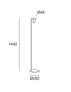 Lámpara de pie Nude Curved – LedsC4 – Diseño tipo arco disponible en 3 colores