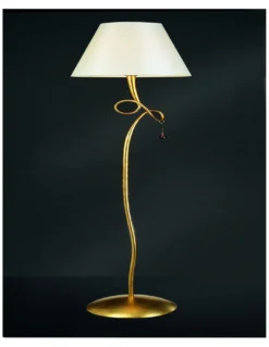 Lámpara de Pie Paola - Mantra - Lámpara de estilo clásico y atemporal, pie dorado o plateado, 173x40